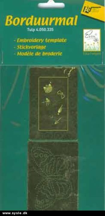 Prikskabelon Borduurmal - Sommerfugl og Blomst - Avec - 2 i pk.