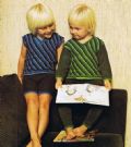Klik her for at se flere billeder og f mere information om varen:  My 0216/ Strik - Børnetrøje, buks, shorts - str. 2-6 år *org*