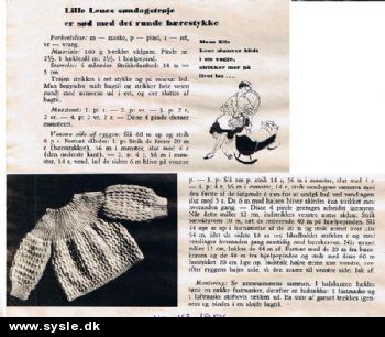 Hm 43-54-20: Mønster: Baby trøje, strikket på tværs *PDF fil*
