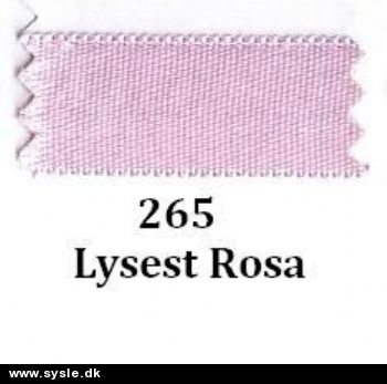0265 Dobbeltsidet Satinbånd - Lysest Rosa - pr. m.