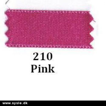 0210 Dobbeltsidet Satinbånd - Pink - pr. m.