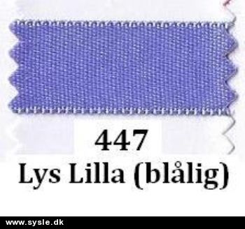 447 Dobbeltsidet Satinbånd - Lys Blå Lilla - pr. m.
