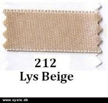 0212 - Dobbeltsidet Satinbånd - Lys Beige - pr. m.
