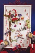 Klik her for at se flere billeder og f mere information om varen:  Oe 32548/ Pakke: Julekalender - Julemand i Trætoppen - 35x55cm