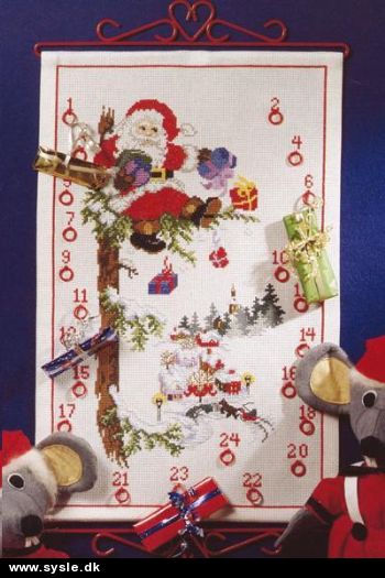 Oe 32548/ Pakke: Julekalender - Julemand i Trætoppen - 35x55cm