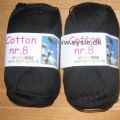 Klik her for at se flere billeder og f mere information om varen:  0199/1050Cotton 8/4 - SORT - 1ng