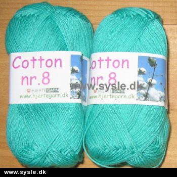 0744 Cotton 8/4 - LYS TYRKIS GRØN - 1ng