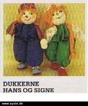 Hv 28-89-43: Mønster: Krammedukker Hans og Signe *org*