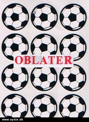 0276 Oblater - Fodbold 24mm *24 på ark*