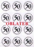 Klik her for at se flere billeder og f� mere information om varen:&nbsp; 0281 Oblater - 50år Guld 24mm *24 på ark*