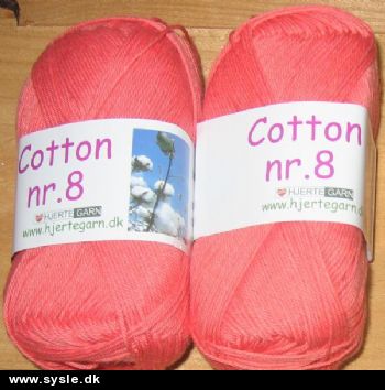 0433 Cotton 8/4 - KORAL RØD 50g 1ng
