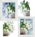 Klik her for at se flere billeder og f mere information om varen:  9462 - 3D Blomst hvide Lilje/Rose - 2 kort