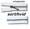 Klik her for at se flere billeder og f mere information om varen:  DELBAR Lynlås - 4mm Metal m. kugleskyder - HVID 10-12cm