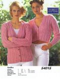 Klik her for at se flere billeder og f mere information om varen:  Mk 54015/ Mønster: Strik Cardigan m. mø. - str. S-XL - p. 4,00 *org*