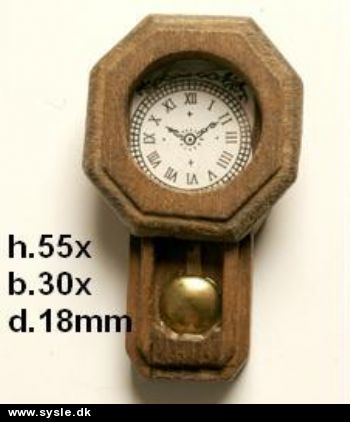 Miniature Vægur, h.55xb.30xd.18mm - 1stk. i pk.
