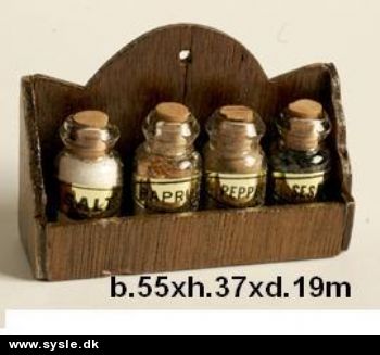 Miniature Krydderi, b.55xh.37xd.19mm - 1stk. i pk.