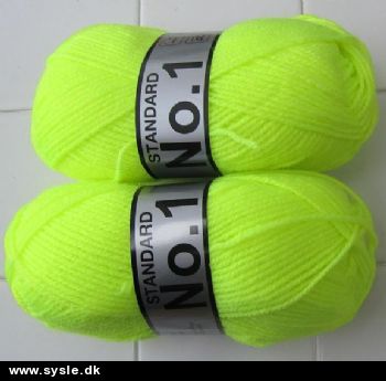 0210 - Neongarn no.1 - SKARP/NEON GULGRØN - 1ng.