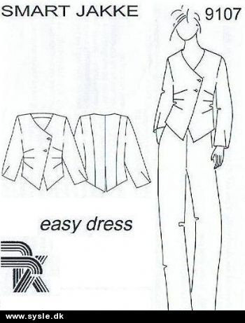 9107 BK dress mønster - Smart Jakke (vo.)