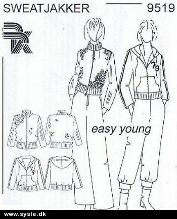9519 BK easy Young - Sweatjakker (vo.)