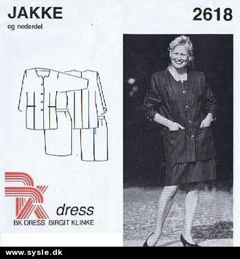 2618 BK dress - Jakke og Nederdel (voksen)