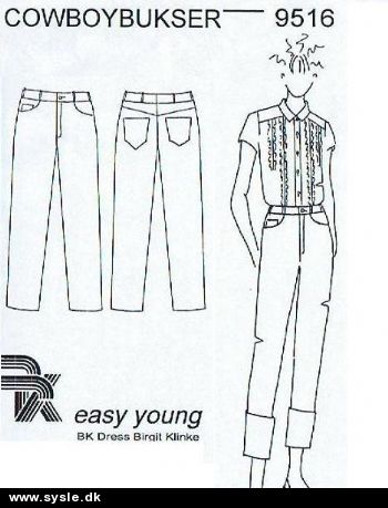 9516 BK easy Young - Cowboybukser (vo.)