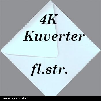 4K Kuverter: Hvide fl. str. - 10 stk. i pk.