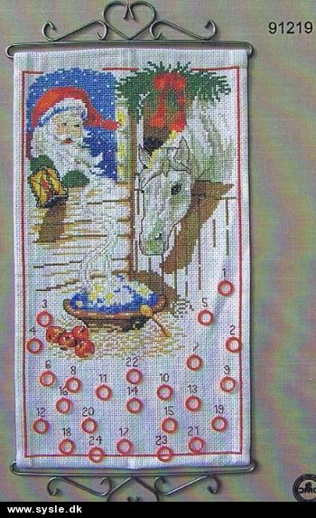 Oe 91219/ Pakke: Julekalender - Julemand i hestestalden - 25x45cm