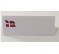 Klik her for at se flere billeder og f mere information om varen:  9760 - Bordkort Dansk Flag - Hvid - 10stk.