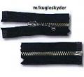 Klik her for at se flere billeder og f mere information om varen:  DELBAR Lynlåse - 4mm Metal m. kugleskyder - SORT