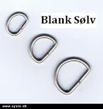 D-ring - Blank SØLV - 20mm