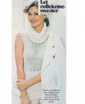 Klik her for at se flere billeder og f mere information om varen:  Ao 75-78-03: Mønster: Strik sweater m. rullekrave - str. 38-42 *org*