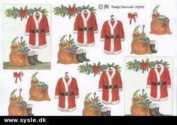 0072 - 3D Julemanden har hængt Jakken - 2 kort