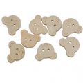 Klik her for at se flere billeder og f� mere information om varen:&nbsp;3305 Naturknapper, Bamsehoved 2hul. 17mm