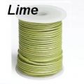 Klik her for at se flere billeder og f mere information om varen:  Ægte Læder Snor 2mm - Metallic Lime *FLOT Kvalitet* *5m*