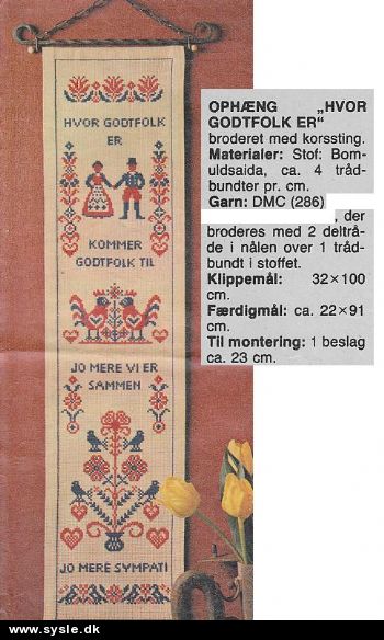 Hv 16-80-51:(2) Mønster: Broderimønster, Hvor Godtfolk er... *org*