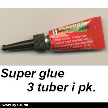 Super Glue - 3 x 1g Tube i box *NYHED*