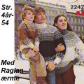 Klik her for at se flere billeder og f mere information om varen:  Ul 2242/ Mønster: Strik Nordisk Trøje m. Raglan 4år=54 *org*