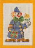 Klik her for at se flere billeder og f mere information om varen:  Hv 03-95-54: Mønster: Klovnemotiv - 6x8cm *org*