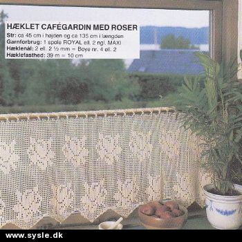 Ry 04 Mønster: Hæklet Cafégardin - H.45cm *PDF fil*