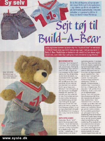 Fj 12-08-94: Mønster: Sy Tøj til Build-A-Bear - 3sæt tøj *org*
