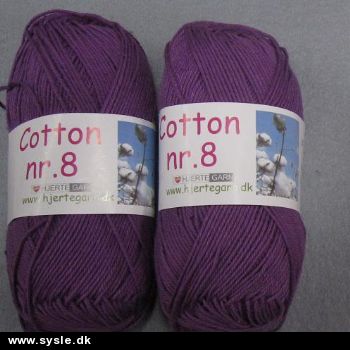 5523 Cotton 8/4 - Mørk LILLA - 50g ng.