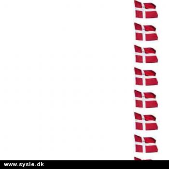 7810 - 14x14cm Kort - Hvid m. Flag (kant) - 3 ark.