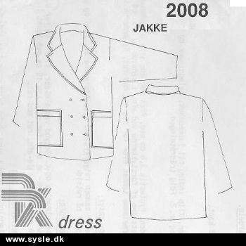 2008 Mø.: BK dress. Jakke m. lommer