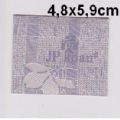 Klik her for at se flere billeder og f� mere information om varen:&nbsp; 4,8x5,9cm Mærke, Lys lilla m. blad - 1stk.
