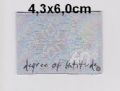 Klik her for at se flere billeder og f� mere information om varen:&nbsp; 4,3x6,0cm Mærke, Grå m. Snekrystal - 1stk. 