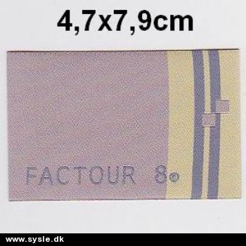 4,7x7,9cm Mærke, Factour 8 - 1stk. 