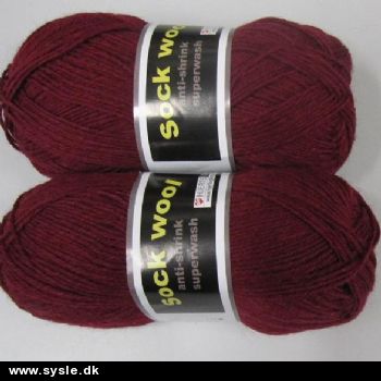 4624 Sock Wool ensf. - Bordeaux - 50g 1ng.