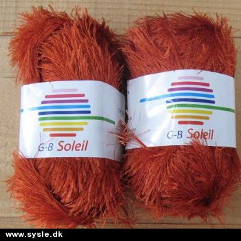 0160 Soleil - Pelsgarn 50g - Brændt Orange - 1ng.