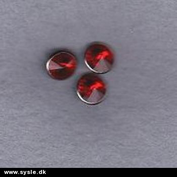 3903 Knap - 10mm - Rød (diamant) *2stk.*