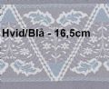 Klik her for at se flere billeder og f mere information om varen:  Nylon Blonde 3kant - ca. 16,5cm Hvid/Blå - Pris pr. ½m